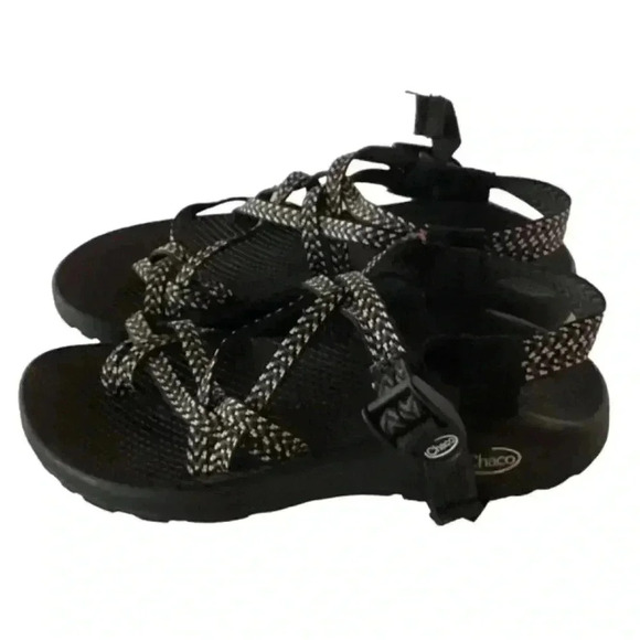 Chaco Cloud ZX/2 Women 7 Classic Woven Sport Sandals Black Boost Hiking Vegan - Picture 8 of 10